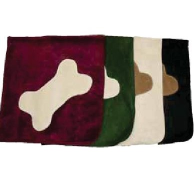 Canadian Made Premium Dog Bone Fleece Blankets
