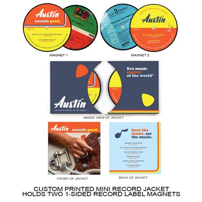 Double Sleeve - 1-Sided Record Label Magnets