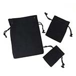Black Cotton Pouch w/Black Cords (12"x14")