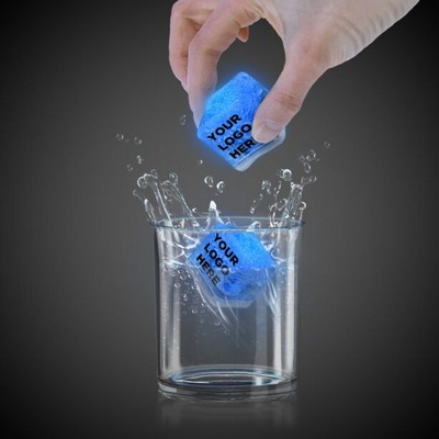 1 3/8" Blue Lited Ice Cube(Digi Print)