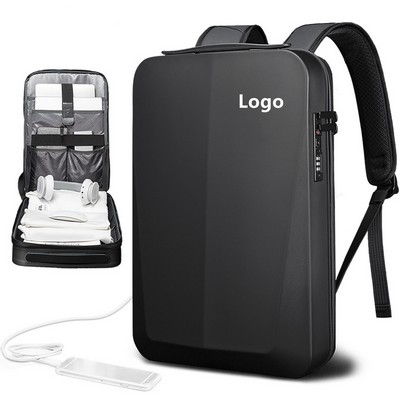Anti Theft Hard Shell Backpack 15.6" Expandable Slim Business Travel Laptop Backpack