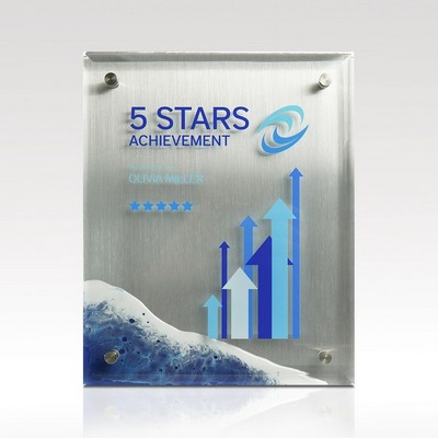 Blue Acrylic Plaque 5x7 Rising Edge