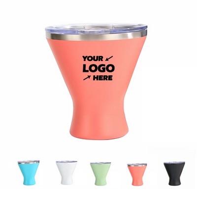 10oz Stainless Steel Martini Glass With Lid