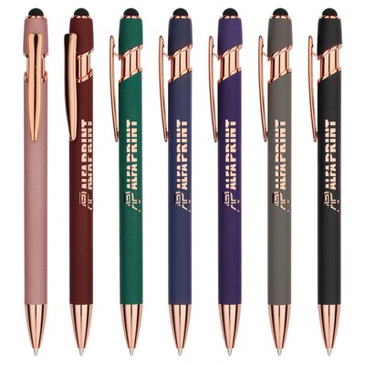 Ombre Rose Gold Soft Touch Metal Pen - Engraves in ROSE GOLD