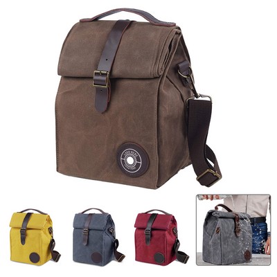Waxed Canvas Work Lunch Bag