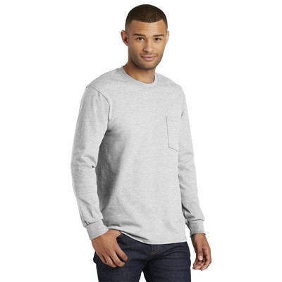 Port & Company Tall Long Sleeve Essential Pocket Tee.