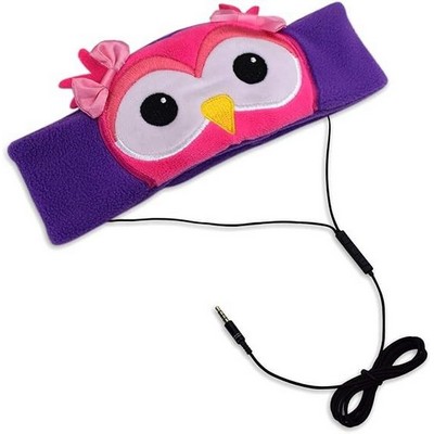 Contixo H1 Adjustable Fleece Headband Headphones Owl