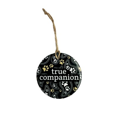 Round Sublimated Ceramic Ornament - 1 Side Only