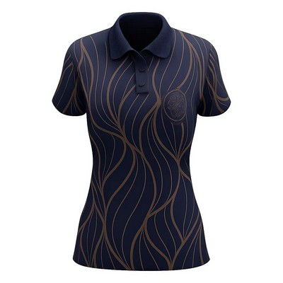 Women's Sublimated Performance Short Sleeve Polo Shirt Mesh