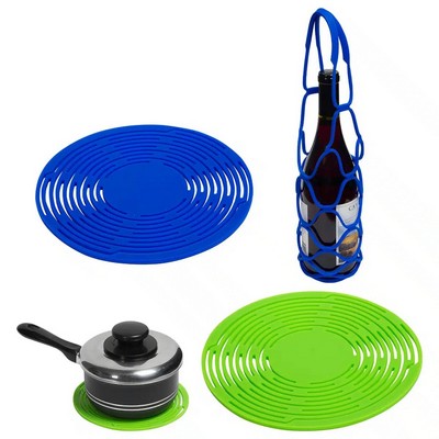 Silicone Pad with Built-in Bottle Holder