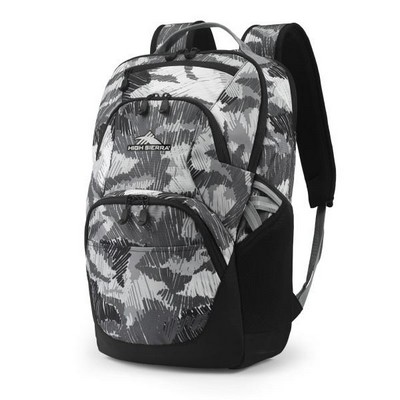High Sierra® Scribble Camo Black/Gray Swoop Backpack