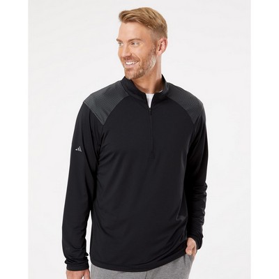 Adidas Men's Ultimate365 Lightweight Shoulder Stripe Quarter-Zip Pullover - A520