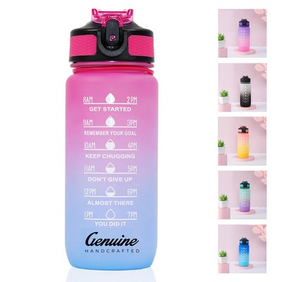 64oz Motivational Water Bottle with Time Marker