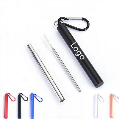 Stainless Steel Telescopic Straw Set