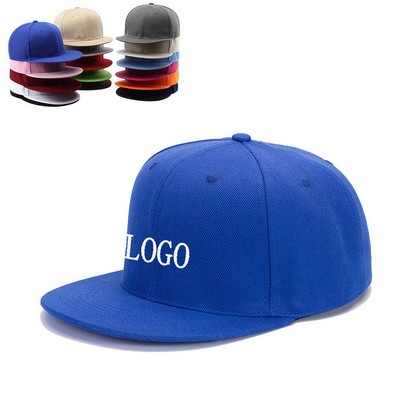 Classic Flat-Brim Snapback Cap