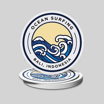 Custom Round Pulpboard Coaster - Debossed - 3.5" Dia x 60 pt