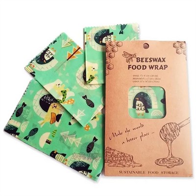 3 Pack Eco-Friendly Beeswax Wraps