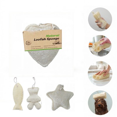Natural Loofah Bath Sponge in Assorted Shapes