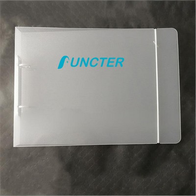 A4 Clear Hard Cover Round Ring Binders 2-Ring Binder Document Folder W/ Elastic Band