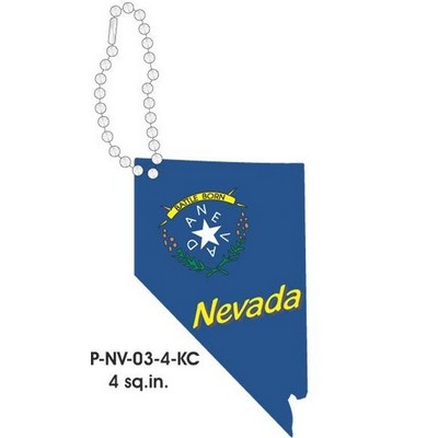 Nevada Battle Born Promotional Key Chain w/ Black Back (4 Square Inch)