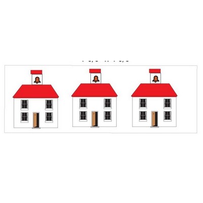 School House Panoramic Metal Photo Magnet (1 5/8"x4 5/8")