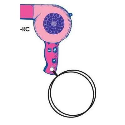 Hair Dryer Keychain w/Mirrored Back (12 Square Inch)