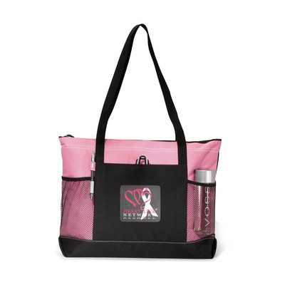 Select Zippered Tote - Peony Pink
