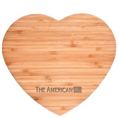 Large Bamboo Heart-Shaped Cutting Board