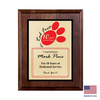 Nantucket Gold-Tone Walnut Plaque 12x15