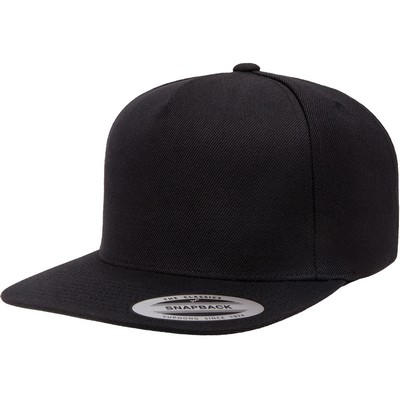 Yupoong® YP Classics™ Premium Five Panel Wool Blend Snapback Cap (Embroidered)