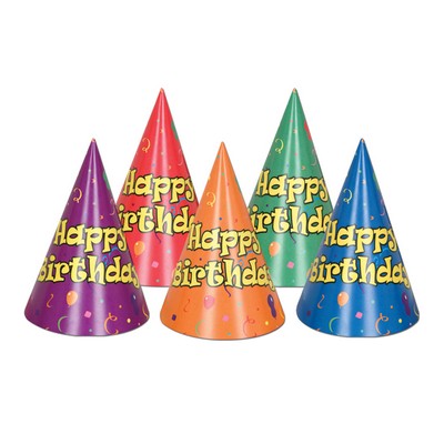 Balloon & Confetti Happy Birthday Hats