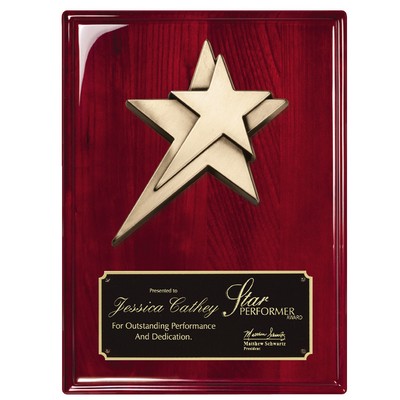 Rosewood Plaque with Star Casting