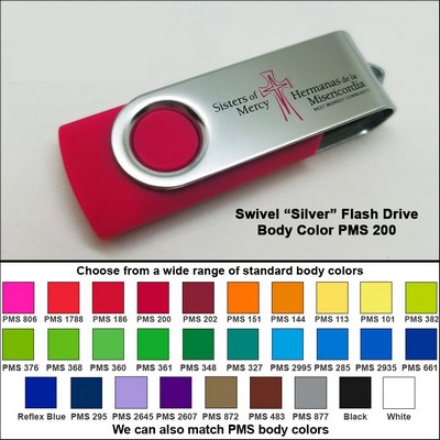 Swivel Flash Drive - 128 MB Memory - Body PMS 200