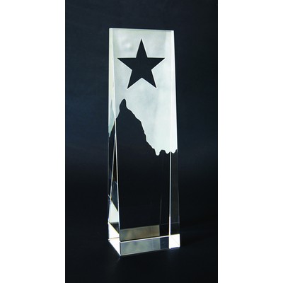 Star Tower Optical Crystal Award/Trophy.10" - Variant B