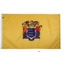 New Jersey Indoor Parade Flag w/Pole Hem And Fringe (3'x5')