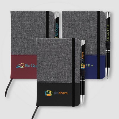 Twain Notebook & Tres-Chic Pen Gift Set - Full-Color Inkjet