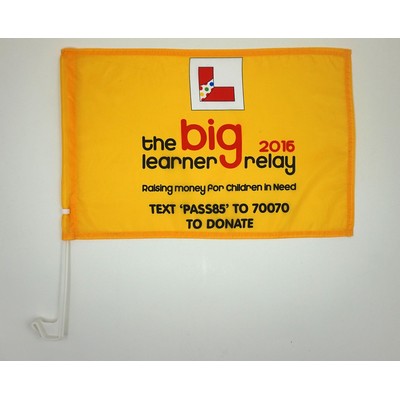 Double Sided Polyester Car Flag (12"x18")