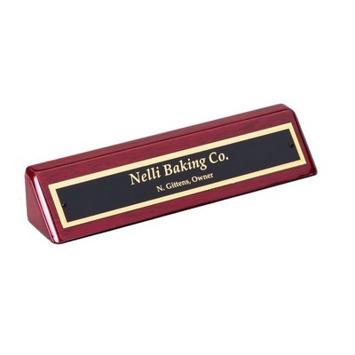 Rosewood Finish Desk Wedge, 10 " L
