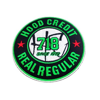 5.5" Custom 75% Embroidered Patches - Peel n Stick Back