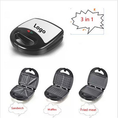 3" 1 Nonstick Electric Sandwich Panini Maker Waffle Maker Breakfast Maker