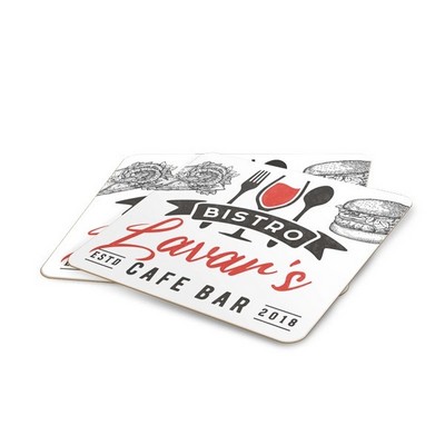 4" Square Paper Coaster (NOT PULPBOARD)