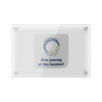 White Static Stick Decal w/Static On Back (144 to 175 Square Inches)