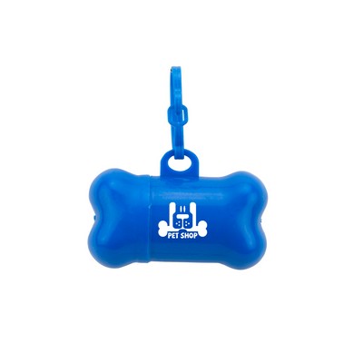 Bandoggies® Bone Shaped Poop Bag Holder with Starter Bags w/ 1-color Print