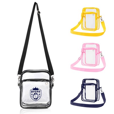 Clear PVC Crossbody Shoulder Bag(Ocean)