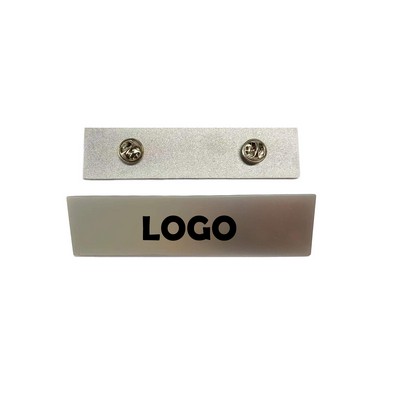 Silver Metal Name Plate - Durable Office Signage