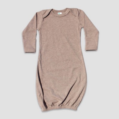Baby Long Sleeve Sleep Gown w/Mittens Truffle 65% Polyester 35% Cotton- Laughing Giraffe®
