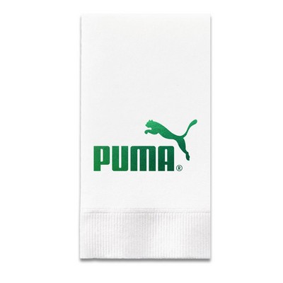 Foil Stamped 3-Ply White Dinner Napkin - 1/8 Fold, FSC® Certified