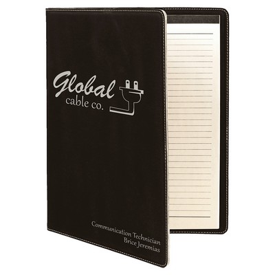 Leatherette Portfolio with Notepad