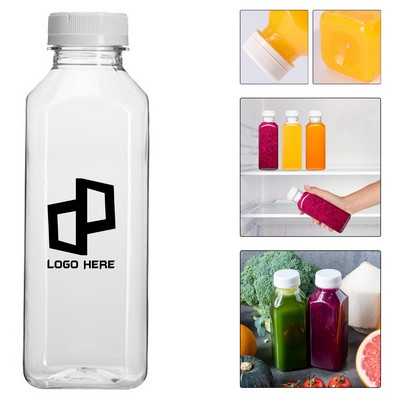 16Oz Plastic Juice Bottles W/ Caps