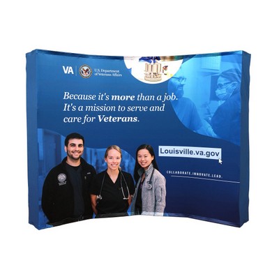 10' Curve Velcro Fabric Pop Up Display(Frame+Fabric)